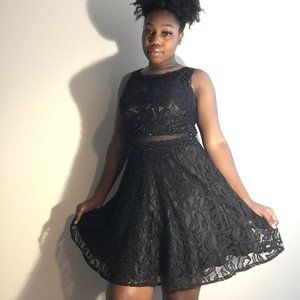 Black homecoming/Party flair dress